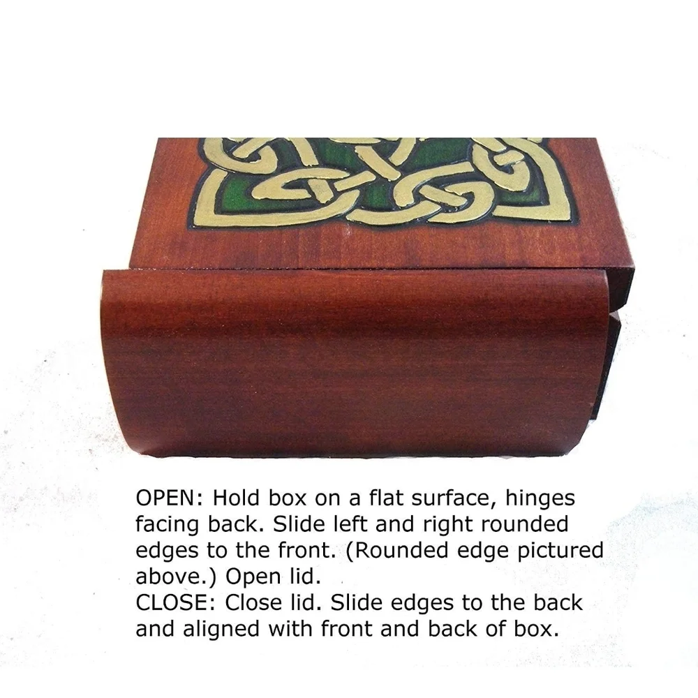 Wooden Jewelry Organizer with Celtic Design